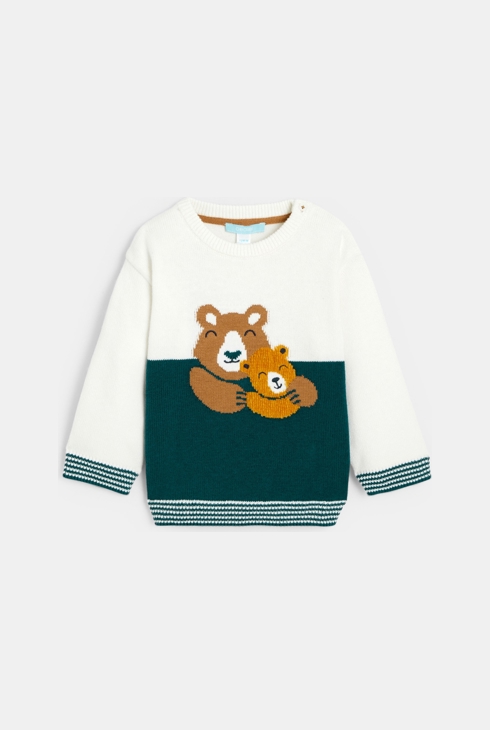 Baby-Strickpullover Bär, Jungen 1
