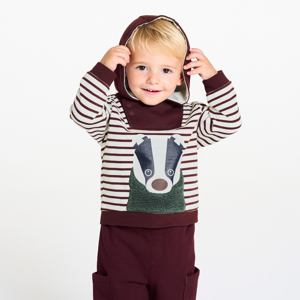 Baby boy's skunk striped hoodie 1