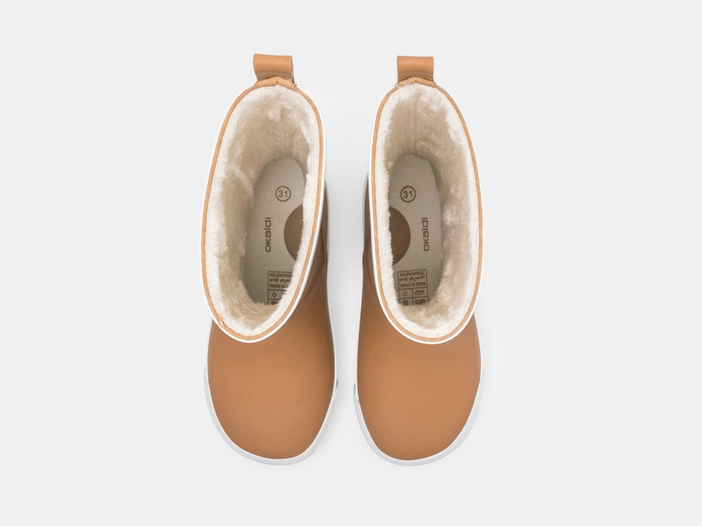 Gefütterte Regenstiefel braun Jungen 2