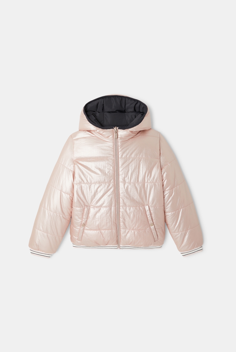 Anorak reversible en rosa de niña 1