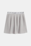 Jupe plissée brillante fille grise Lili Gaufrette