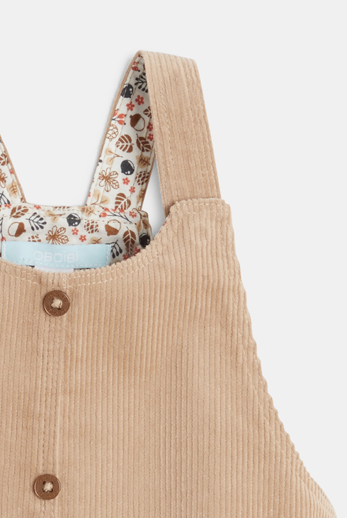 Obleka kombinezon iz rebrastega žameta 2