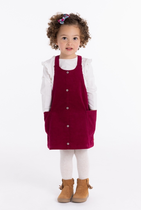 Obleka kombinezon iz rebrastega žameta 1