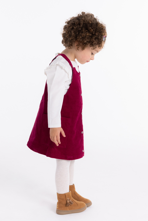 Obleka kombinezon iz rebrastega žameta 2