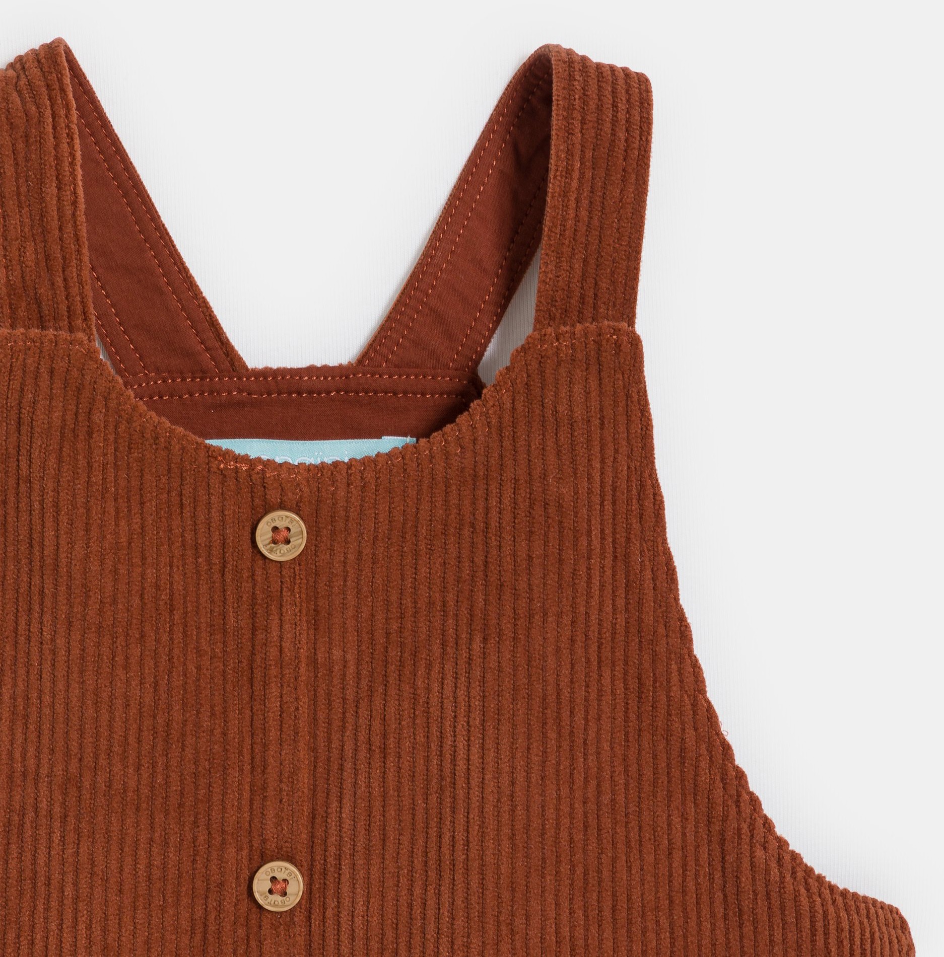 Braunes Latzkleid aus Cordstoff Kleinkind Mädchen 2