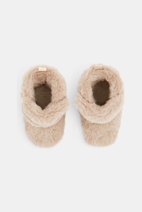 Chaussons souples fausse fourrure doublés