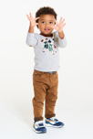 T-shirt coton chiens gris bébé garçon 4
