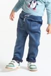 Blaue Hose aus Cordstoff mit Fleecefutter Baby Jungen 4