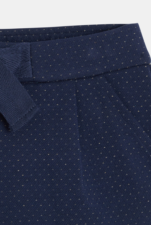 Short à pois bleu marine Fille