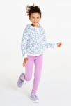 Leggings en molleton irisé violet Fille 1