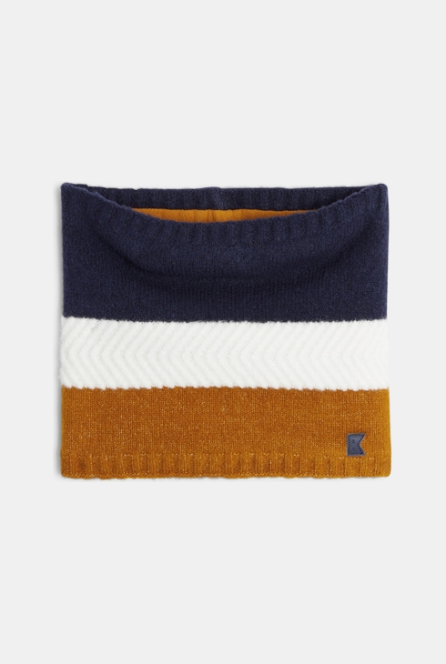 Snood rayé fantaisie orange garçon 1