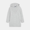 Robe-pull à capuche gris chiné Fille