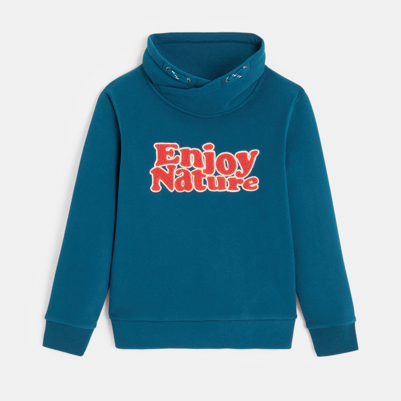 OKAIDI - Sweat-shirt à message bleu canard Garçon - Garcon