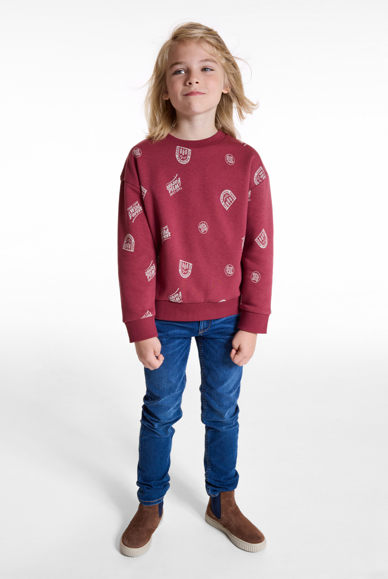 Sweat-shirt imprimé rouge Garçon 1