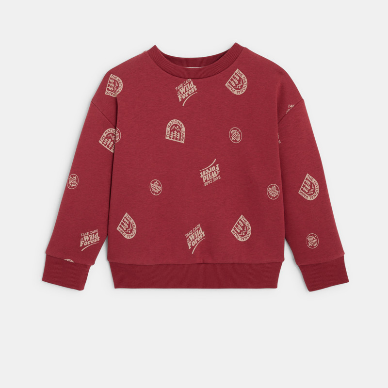 Rotes Sweatshirt mit Print für Jungen