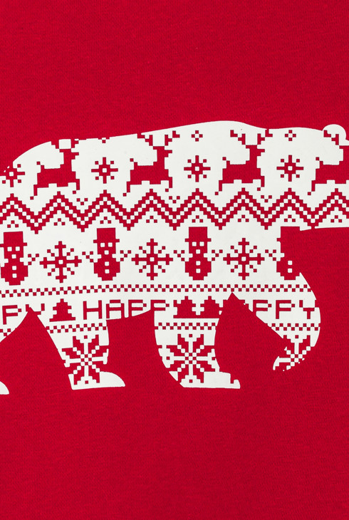 Weihnachts-Sweatshirt in Rot für Jungen 2