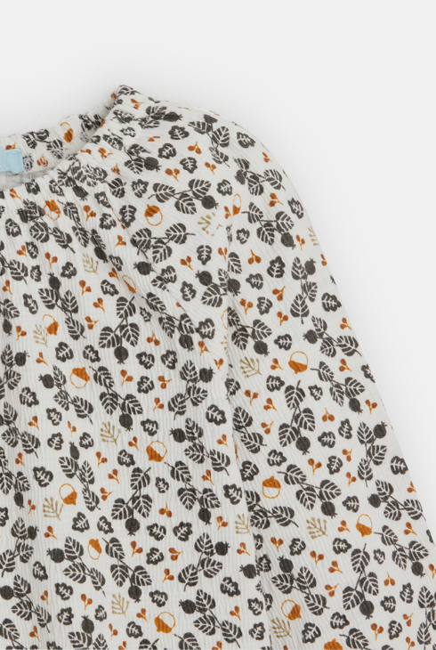 Dekliška bluza iz potiskanega bombaža seersucker za dojenčke 2