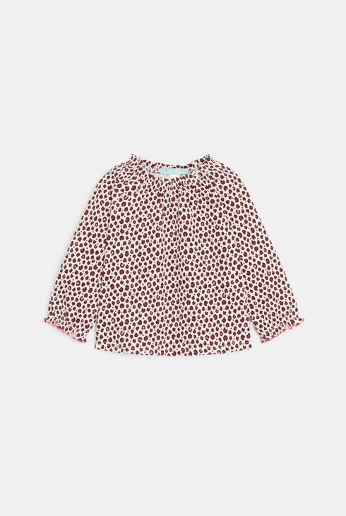 Blouse seersucker imprimée léopard bébé fille 1