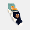 Chaussettes bouclettes chaudes animaux (lot de 3) vertes bébé garçon