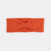 Headband maille tricot orange bébé fille