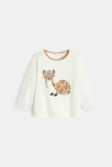 Camiseta estampado animales marrón bebé niña 3