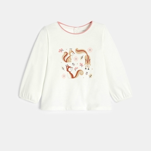 Roze T-shirt met dierenprint voor babymeisjes 1