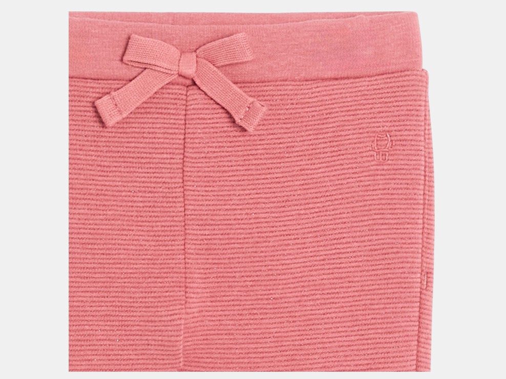 Pantalon souple taille élastiquée rose bébé fille 2