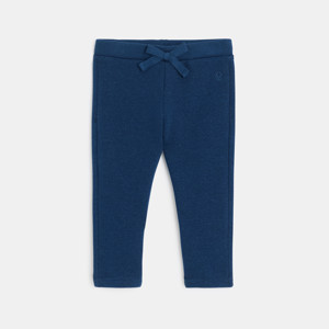 Pantalon souple taille élastiquée bleu marine bébé fille