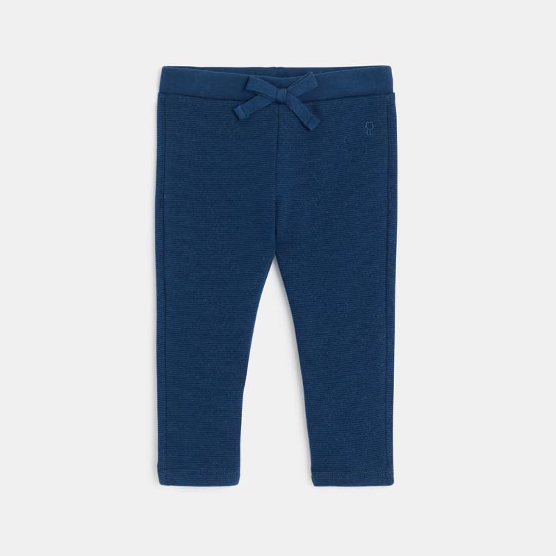 Weiche marineblaue Hose mit elastischem Bund für kleine Mädchen