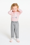 T-shirt col roulé animaux rose bébé fille 5