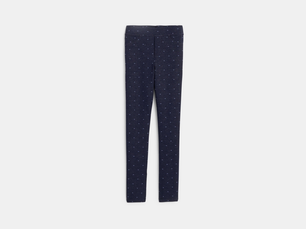 Jegging imprimé bleu fille 1