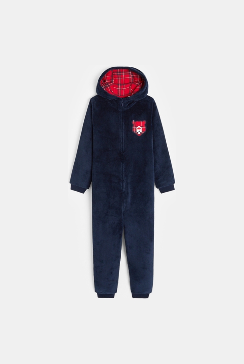 Moder kombinezon pižama iz žameta s flisom za fante 2