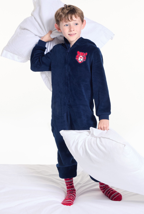 Moder kombinezon pižama iz žameta s flisom za fante 1