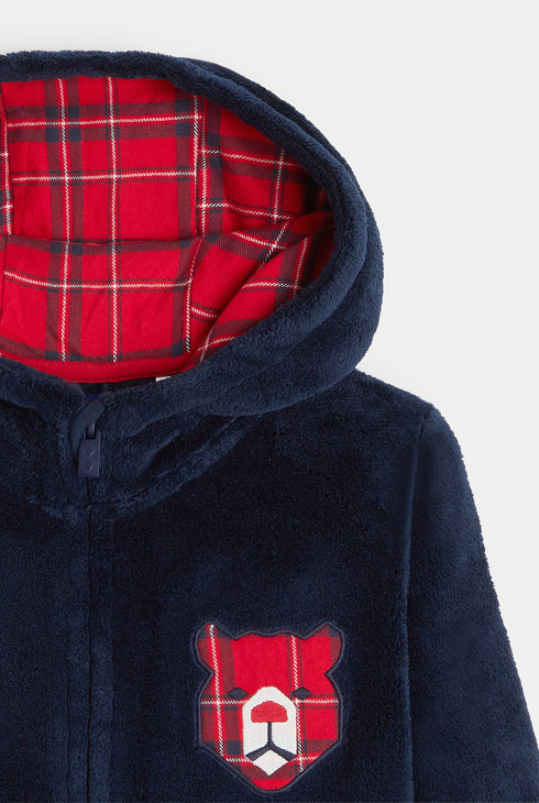 Moder kombinezon pižama iz žameta s flisom za fante 2