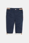 Pantalon coton taille élastiquée bleu marine bébé garçon