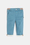 Pantalon coton taille élastiquée bleu bébé garçon