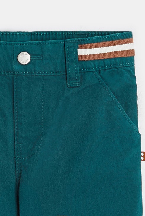 Grüne Baby-Hose aus Baumwolle mit elastischem Bund  für Jungen 2