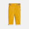 Pantalon coton taille élastiquée jaune bébé garçon