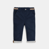 Pantalon coton taille élastiquée bleu marine bébé garçon