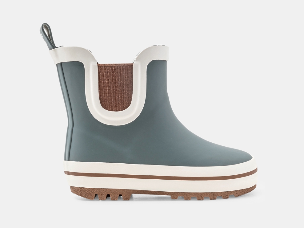 Gefütterte kurze Regenstiefel blau Kleinkind Mädchen 1