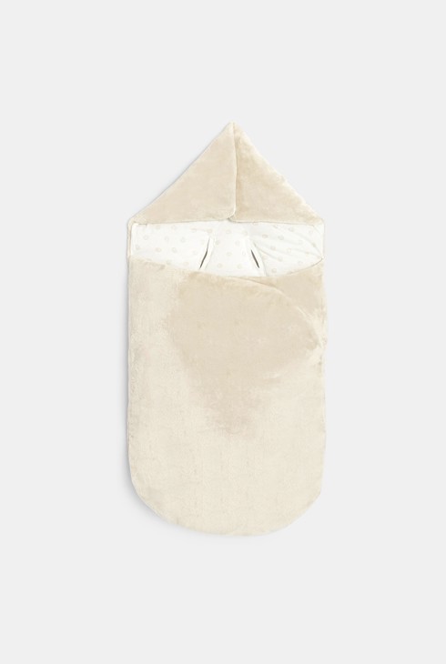 Bež vreća za spavanje od baršuna i flisa za novorođenčad 2