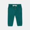 Pantalon velours côtelé vert bébé fille