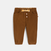 Pantalon velours côtelé marron bébé fille