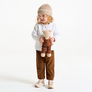 Baby girl's brown corduroy trousers 1