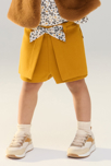 Short chaud à pans jaune bébé fille 4