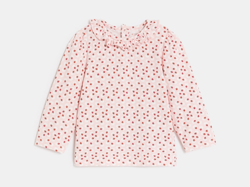 Blouse coton fleuri bébé fille 1