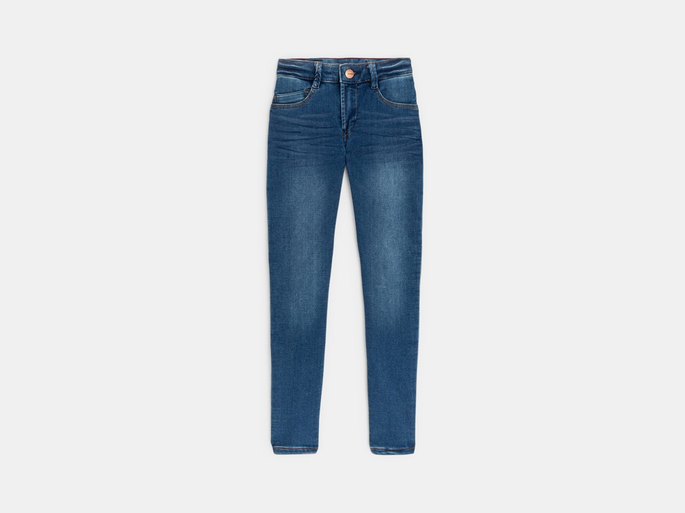 Jean 5 poches skinny bleu garçon 1
