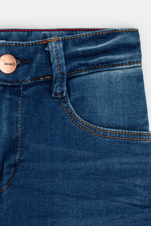 Blaue Skinny-Jeans mit 5 Taschen für Jungen