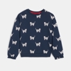 Sweat-shirt imprimé chat bleu Fille