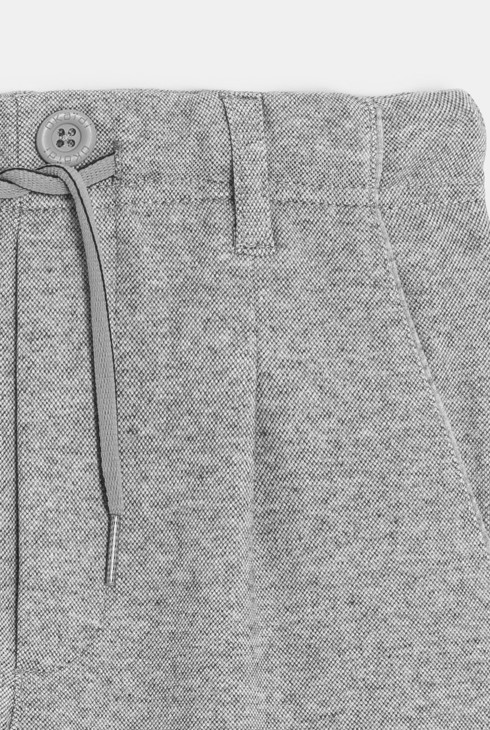 Chinohose aus chinierter Wolle in Hellgrau für Jungen 2